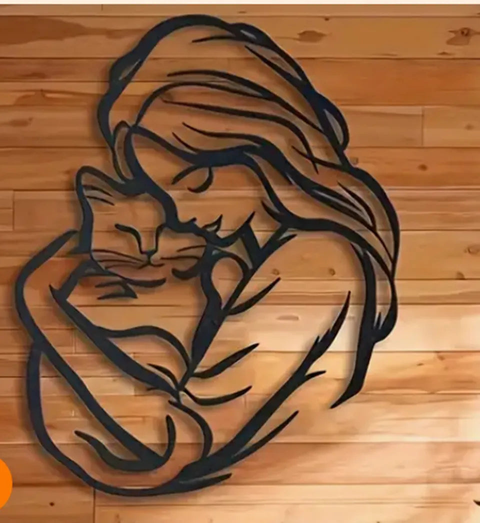 Cat Love Fali Dísz