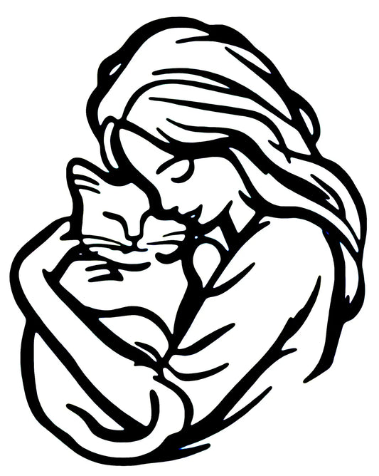Cat Love Fali Dísz